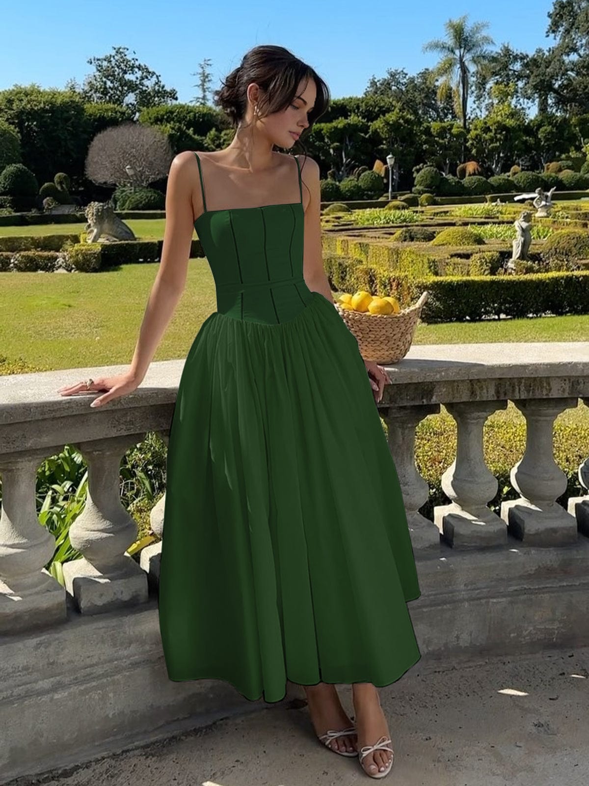 Hannah | Women Wedding Guest Corset Midi Dress