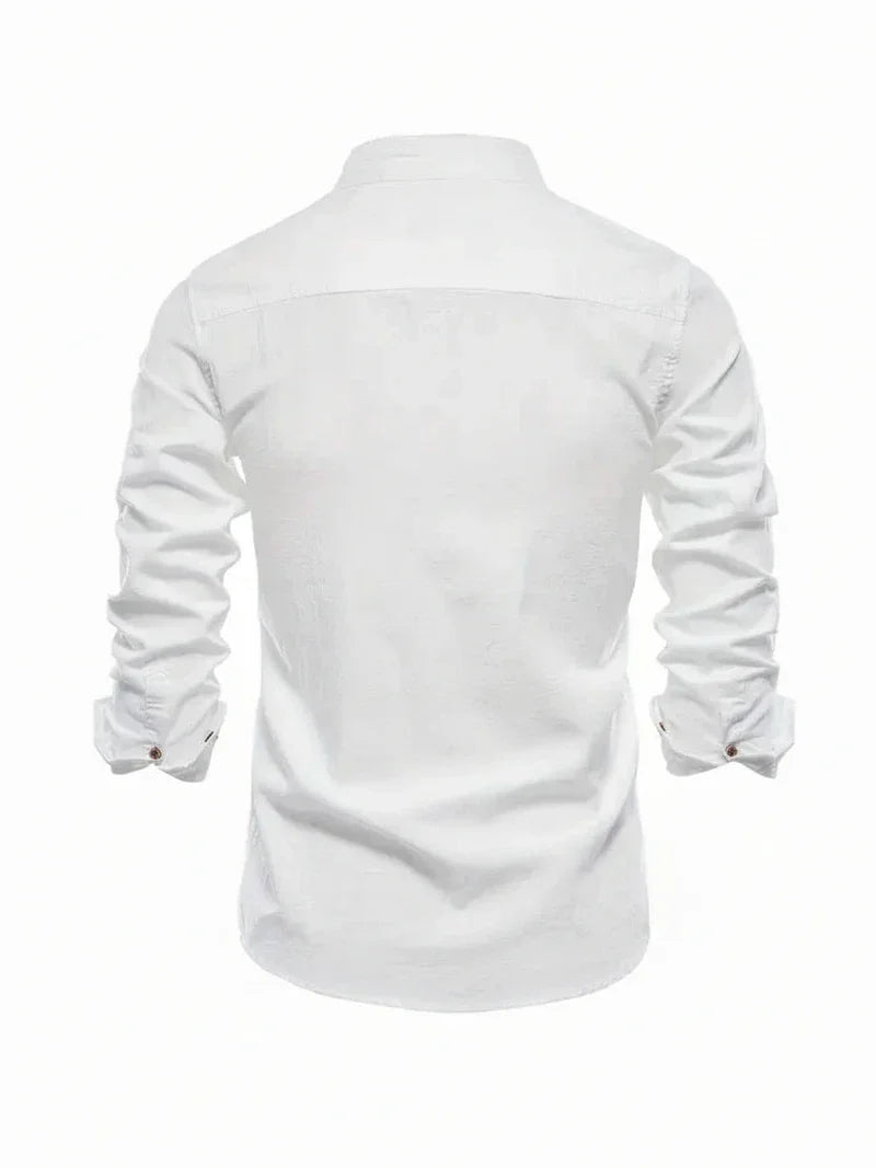 Band Collar Shirt for Men