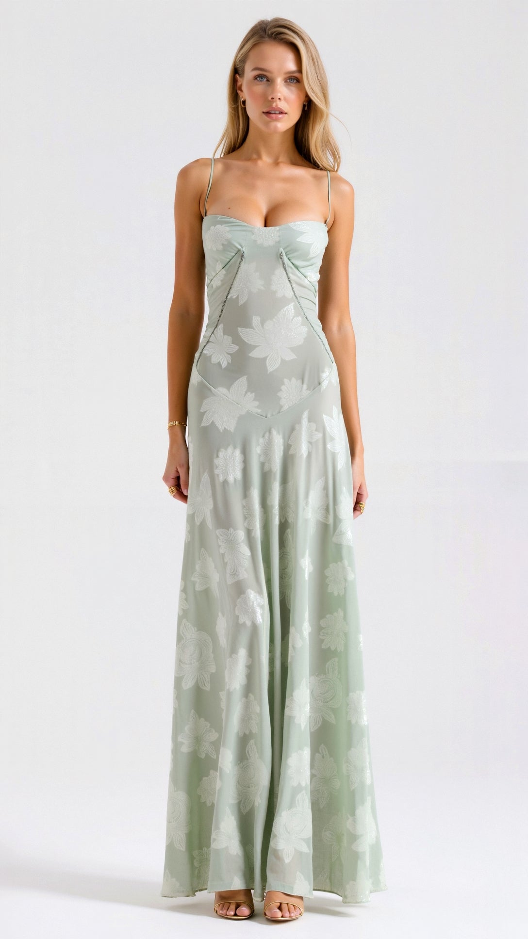 Chloe | Women Wedding Guest Bustier Maxi Dress