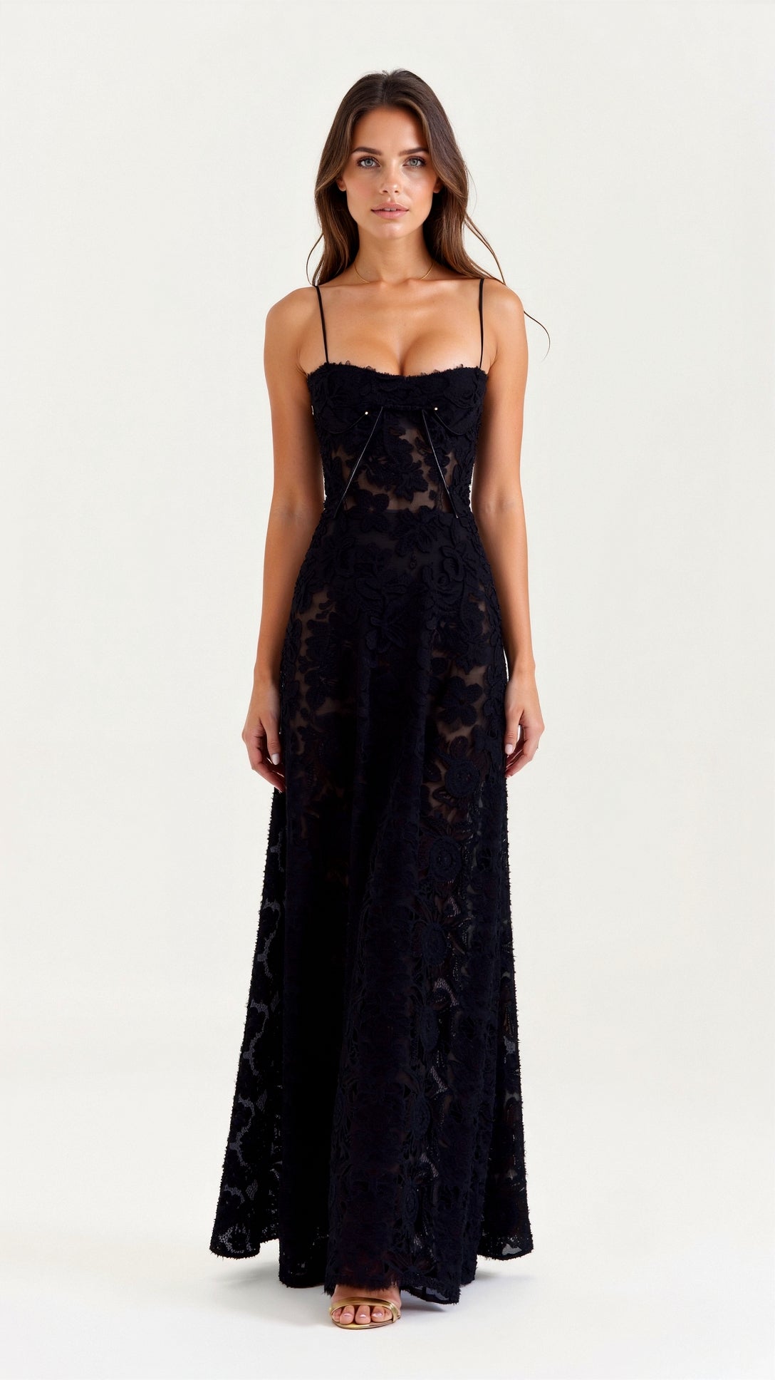 Chloe | Women Wedding Guest Bustier Maxi Dress