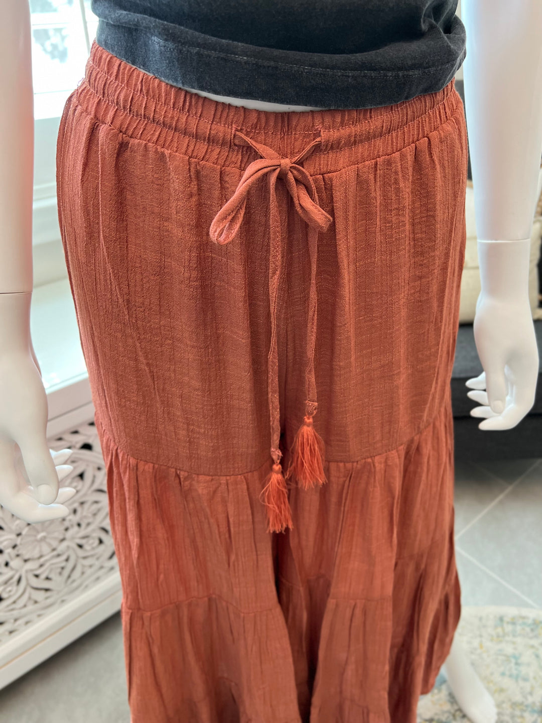 Rust Wide Leg Pants