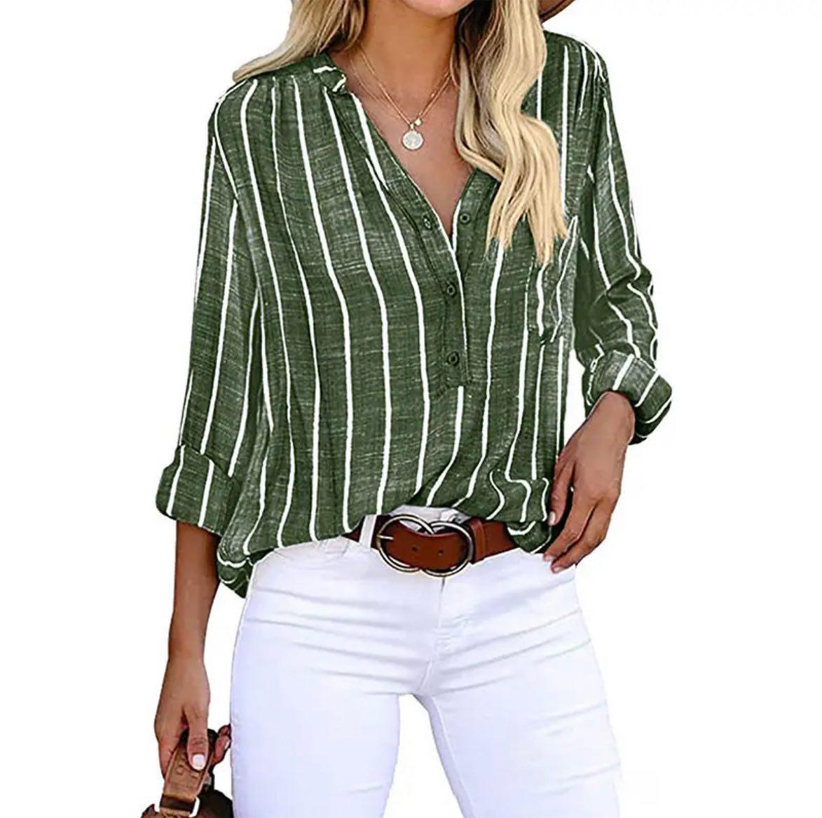 Samantha | Women Summer Striped Casual Blouse