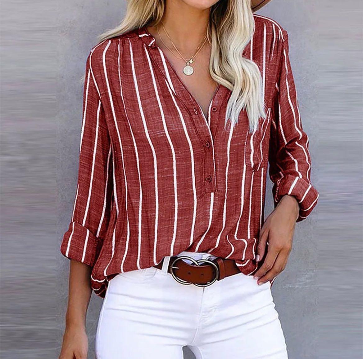 Samantha | Women Summer Striped Casual Blouse