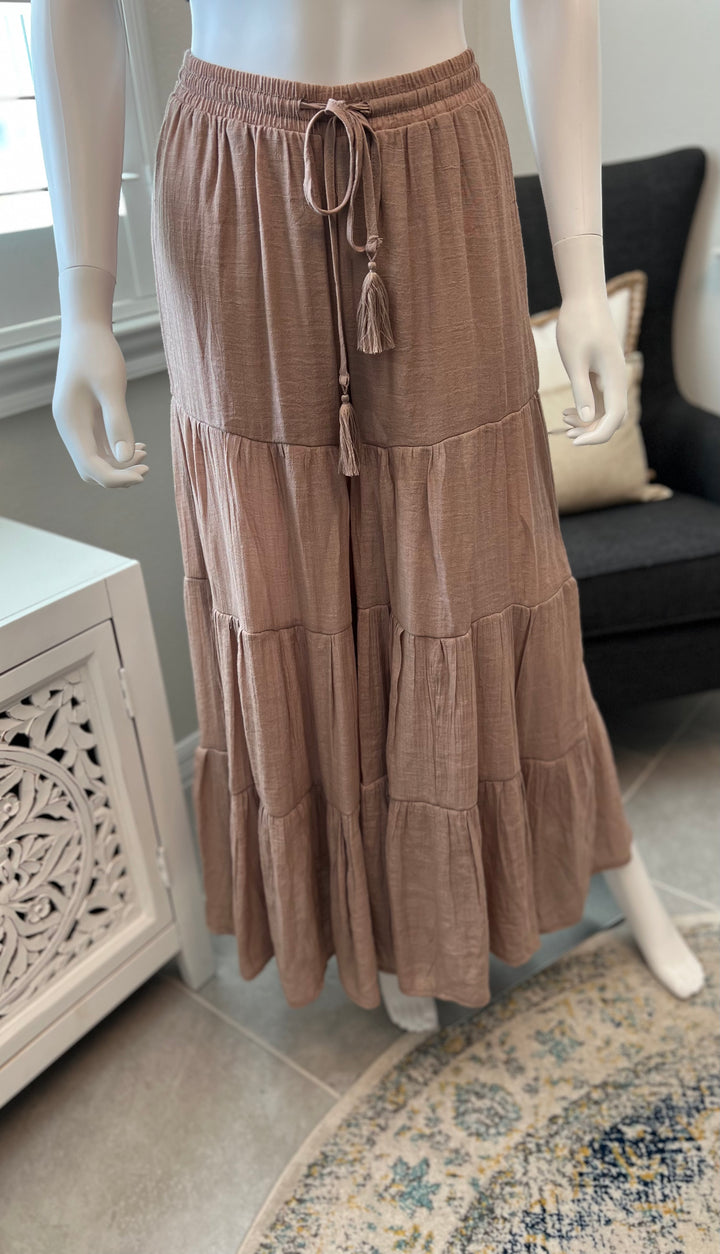 Taupe Wide Leg Pants