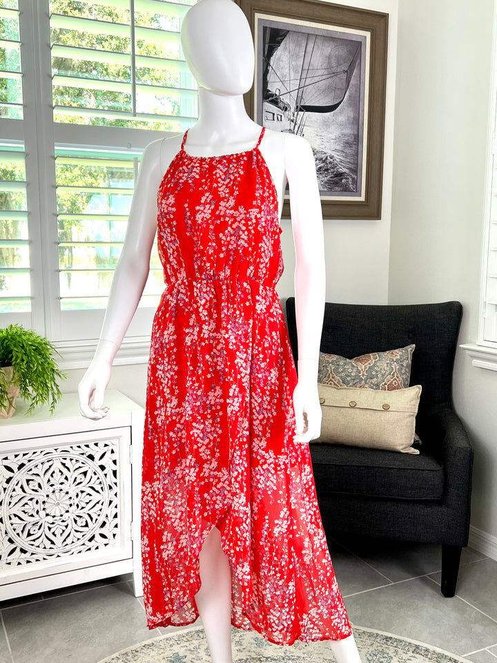 Floral Me Red Maxi Dress