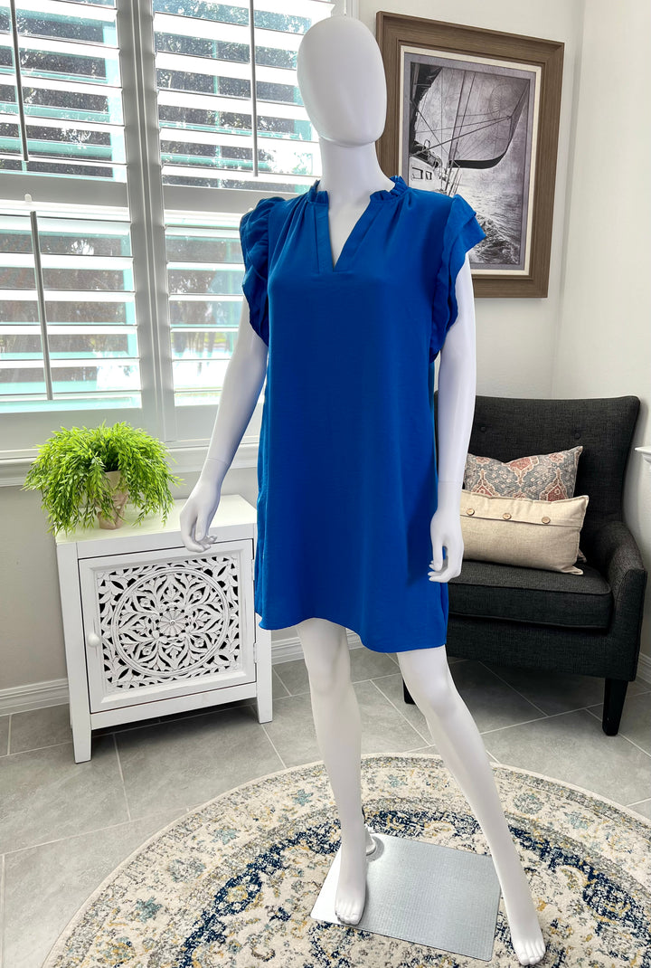 The Dana Indigo Blue Mini Dress