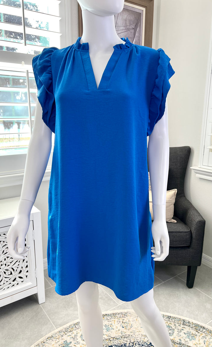 The Dana Indigo Blue Mini Dress