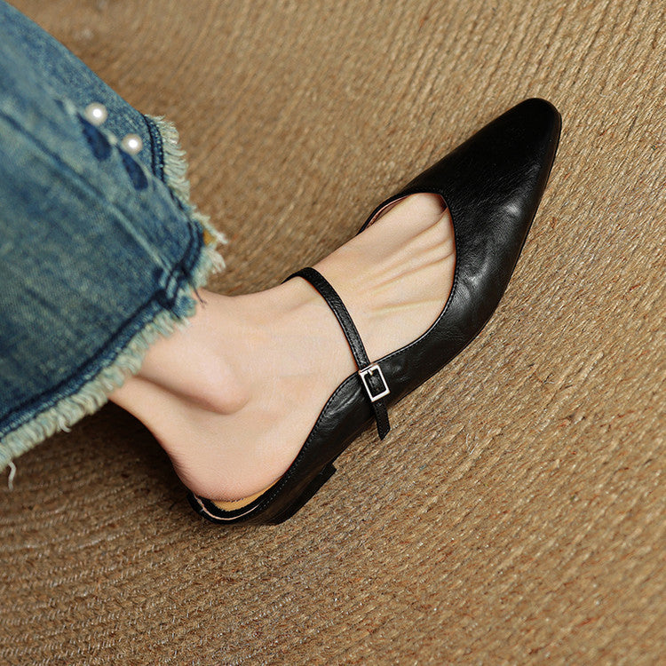 Grace | Women Genuine Leather Slip-On Mules