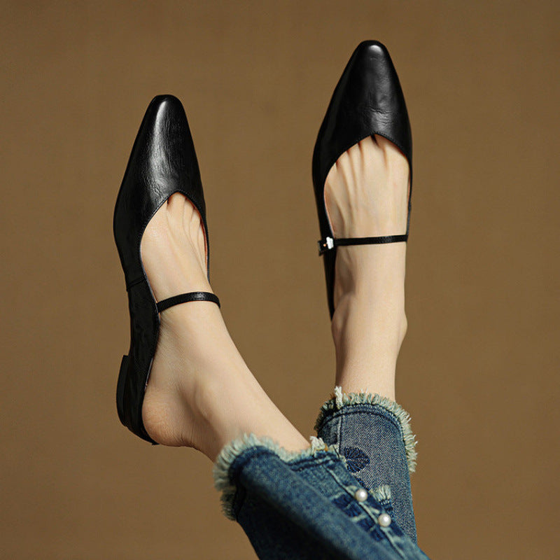 Grace | Women Genuine Leather Slip-On Mules