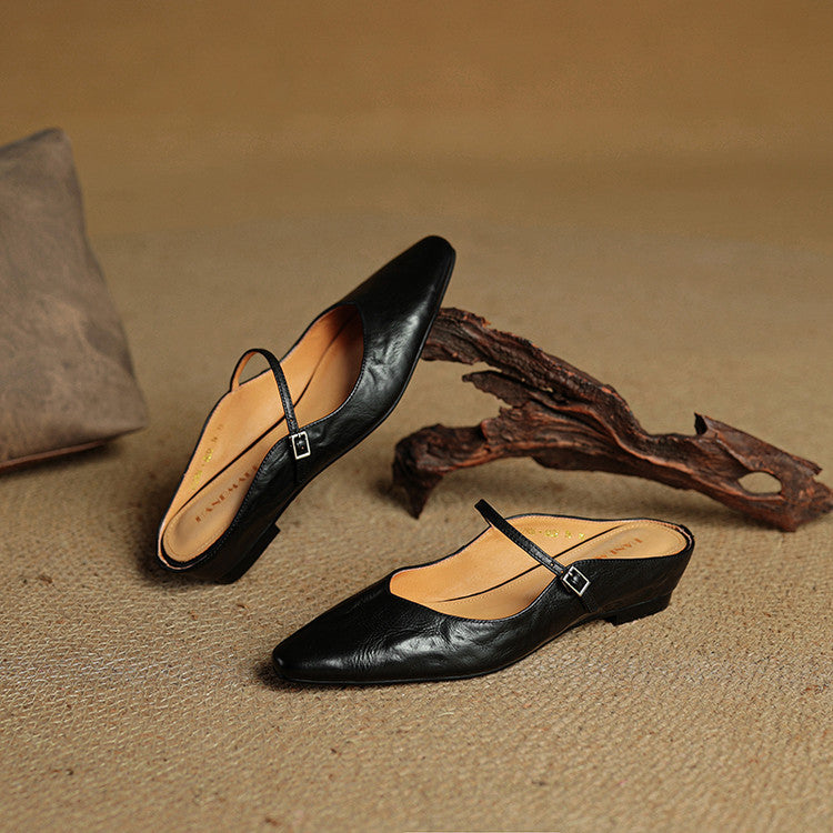 Grace | Women Genuine Leather Slip-On Mules