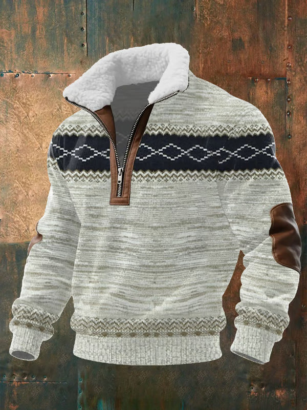 Josh| Men Zip Sweater High Collar Style