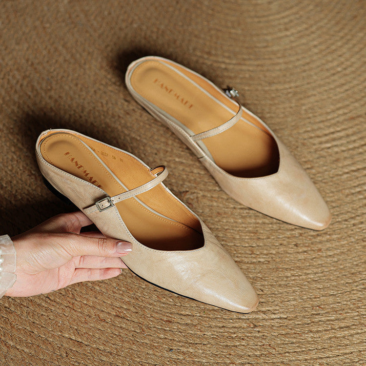 Grace | Women Genuine Leather Slip-On Mules