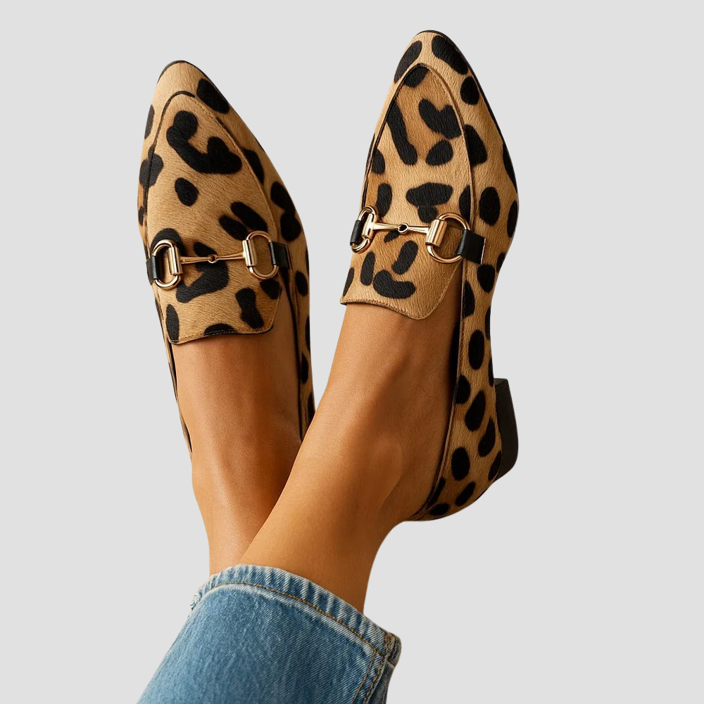 Caroline | Women Orthopedic Animal Print Loafers