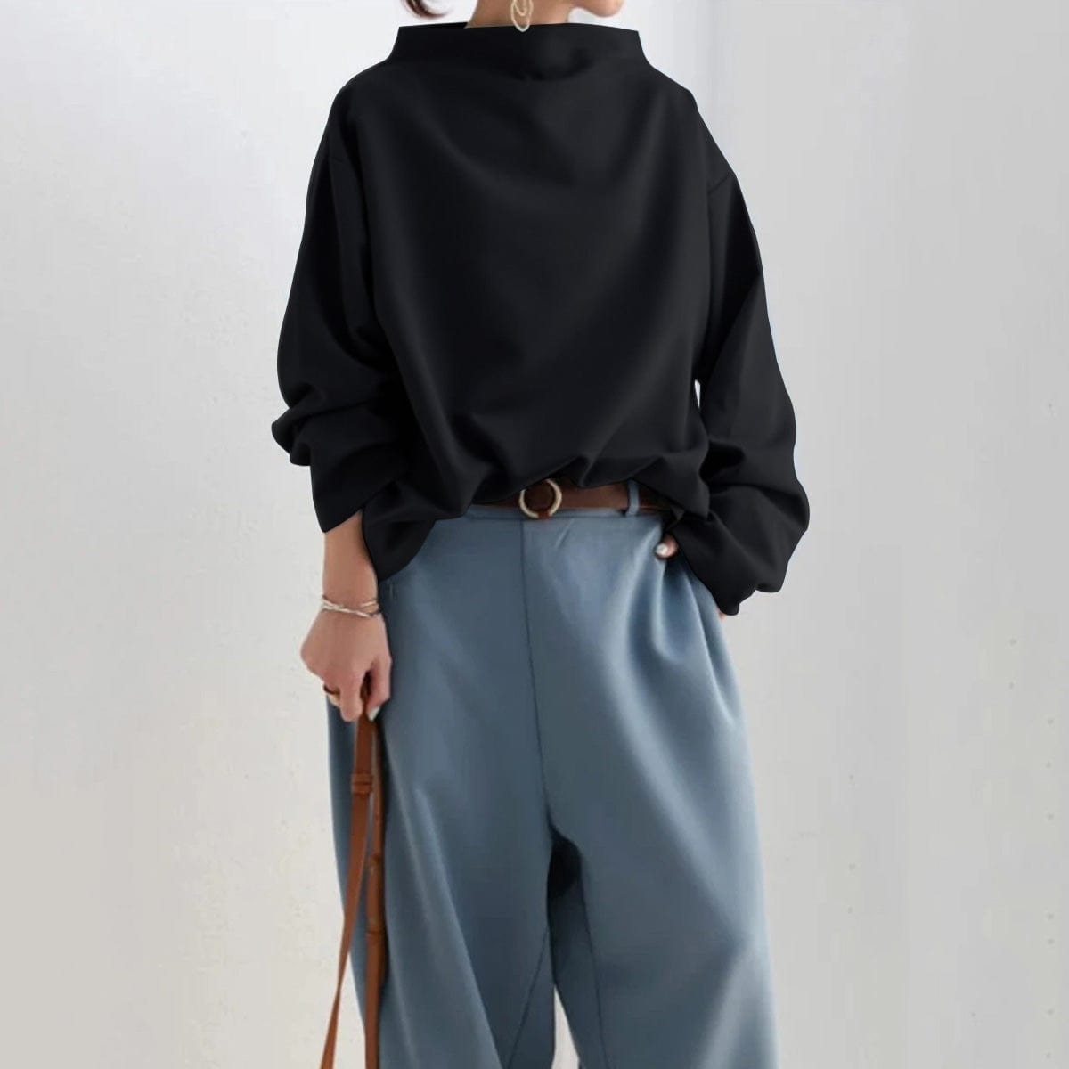 Olivia | Women Summer High-Neck Soft Knit Top