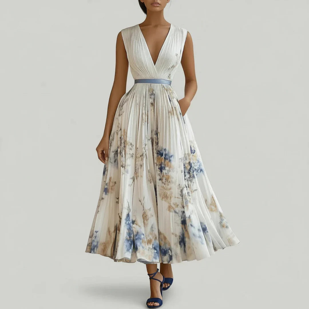 Sleeveless A-Line Midi Dress for Women