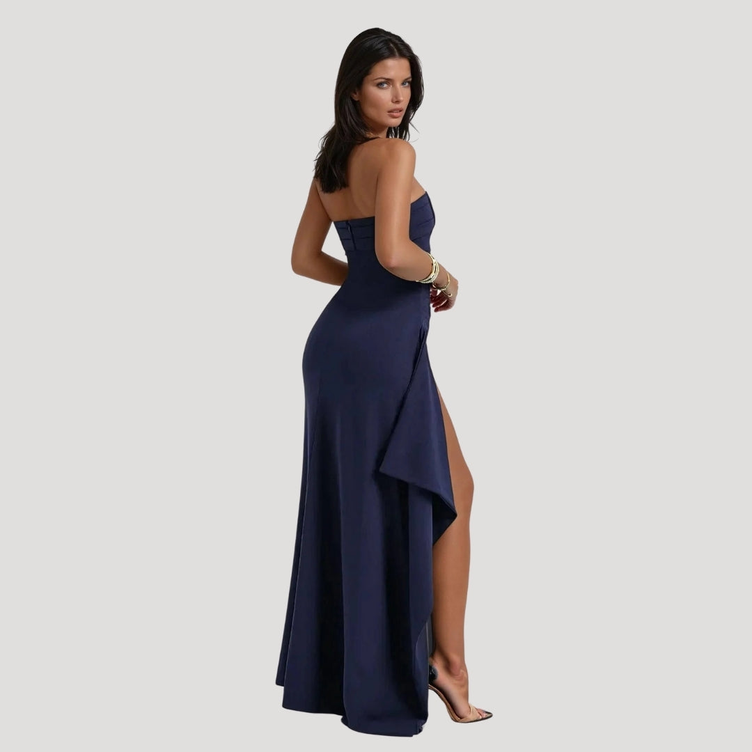 Isabella | Women Wedding Guest Strapless Maxi Dress