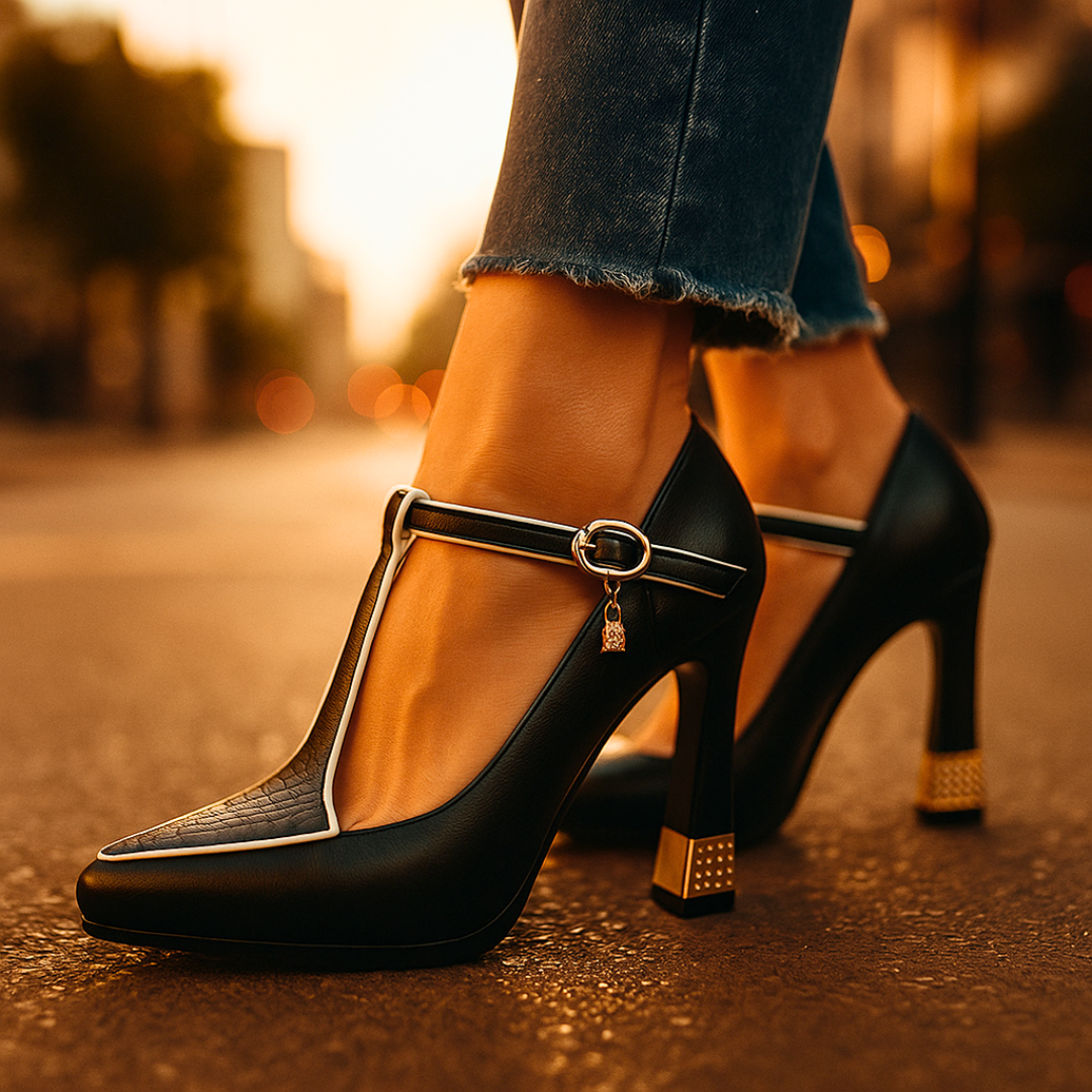 Camille | Women Orthopedic T-Strap Heels