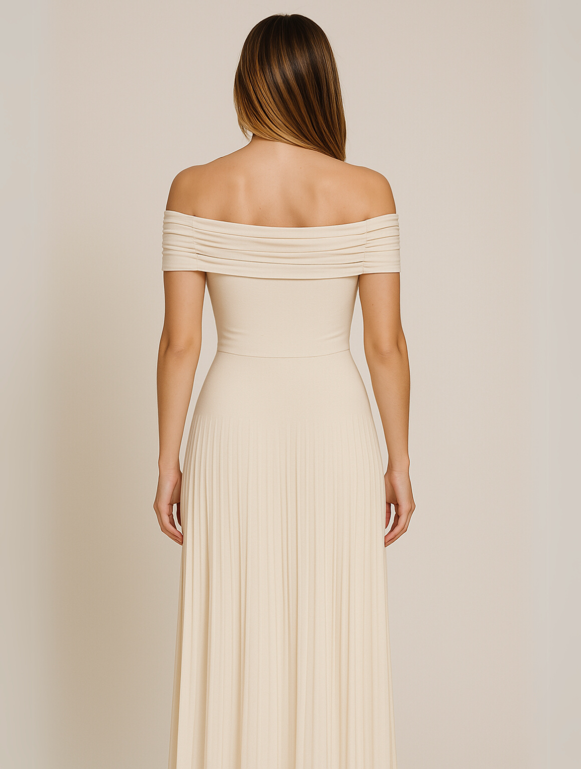 Clara | Women Wedding Guest Pleated Maxi Dress