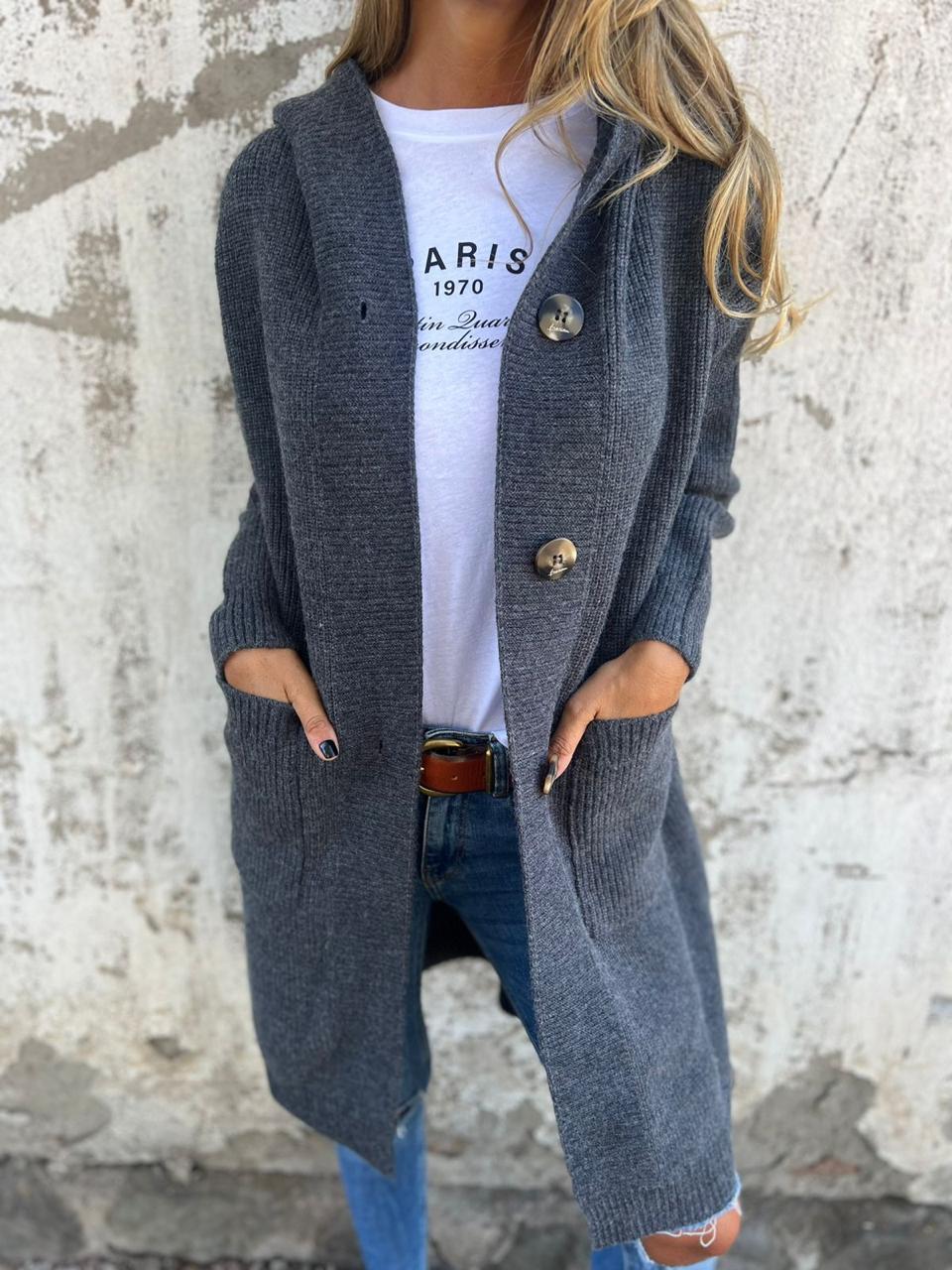 Aimee | Women's Hooded Longline Cardigan