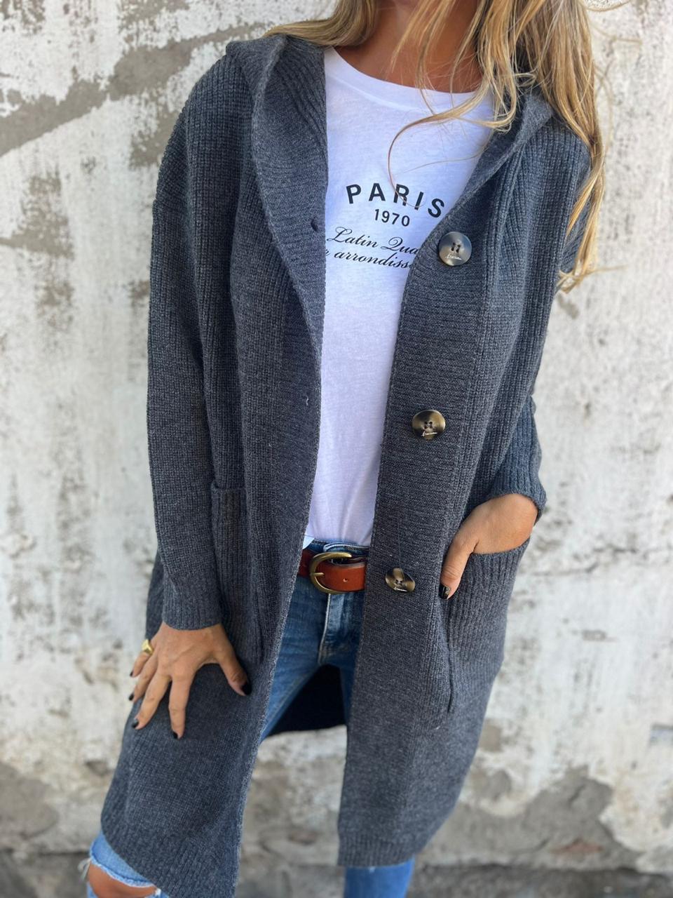 Aimee | Women's Hooded Longline Cardigan