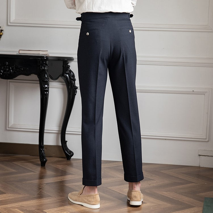 Barney | Men's Pleated Cuffed Dress Pants