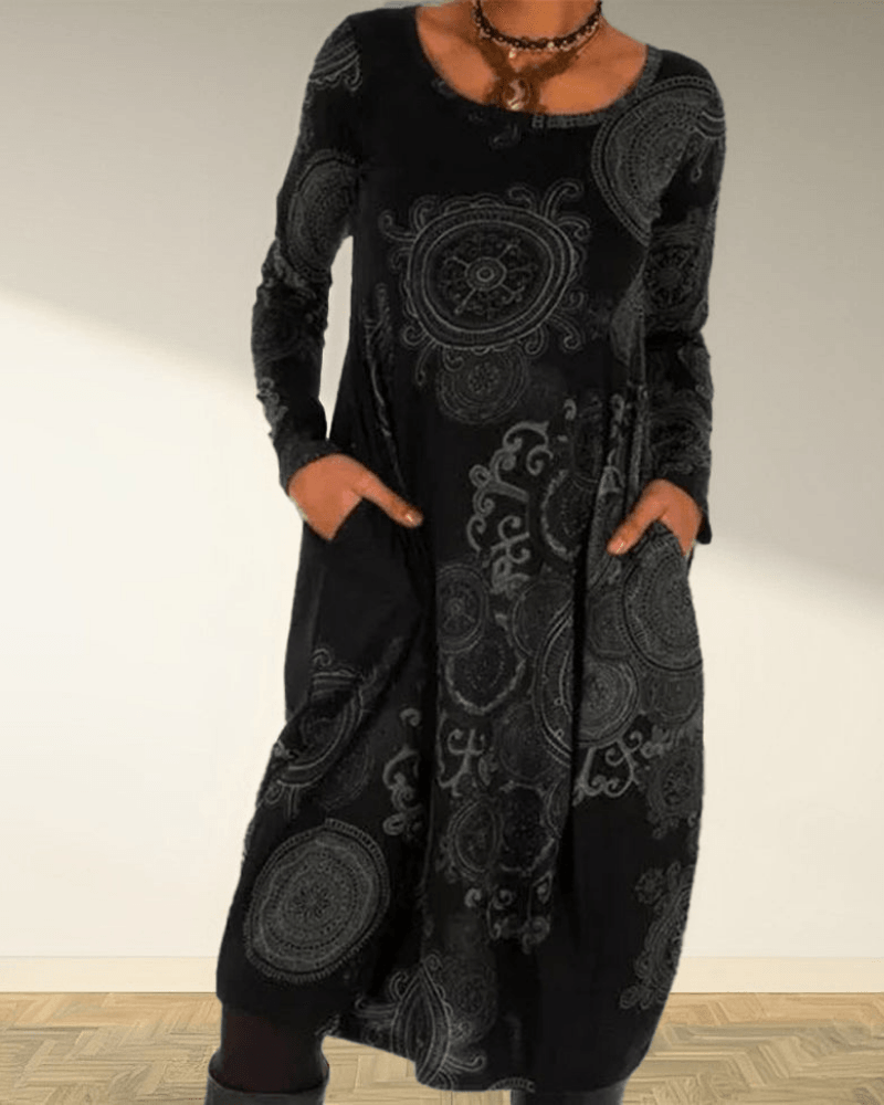 Camille | Women's Long Sleeve Maxi Dress