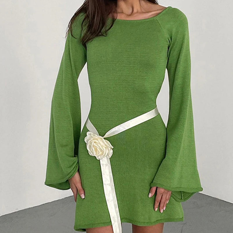 Chelsea | Women's Long Sleeve Backless Mini Dress