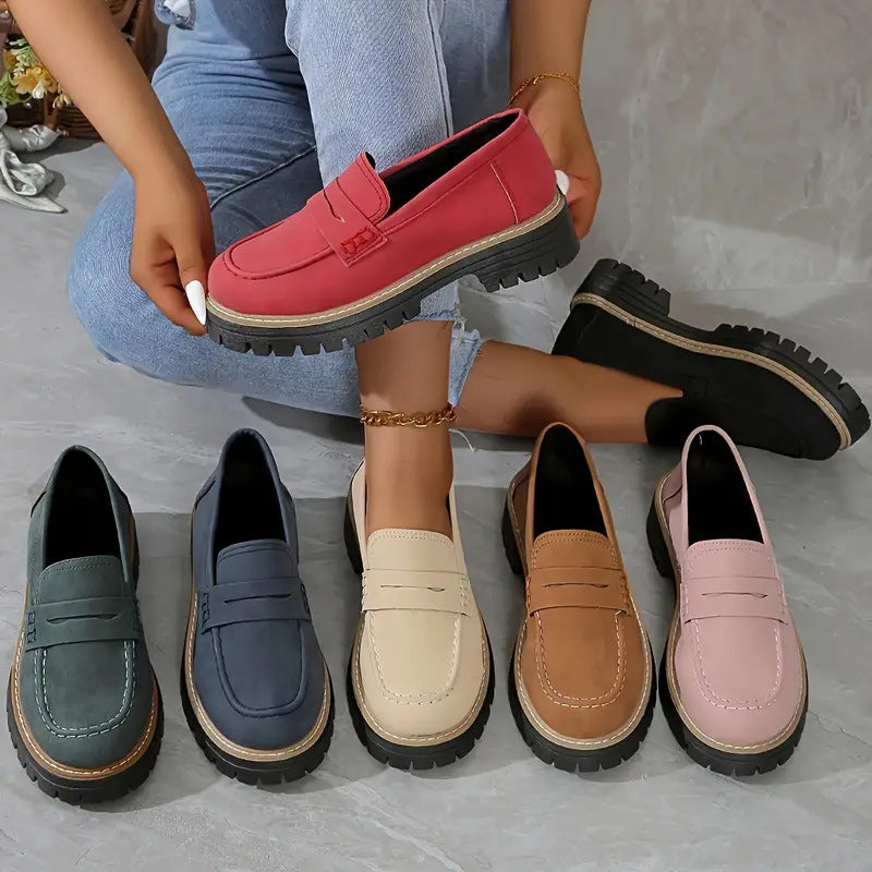 Cheryl | Women's Platform Lug Sole Loafers