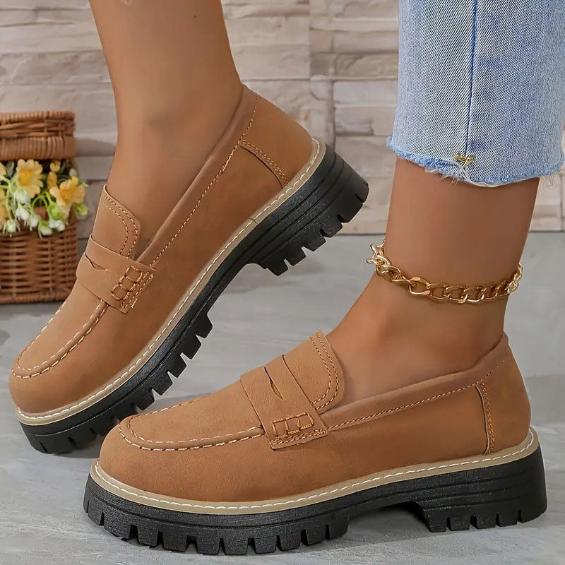 Cheryl | Women's Platform Lug Sole Loafers