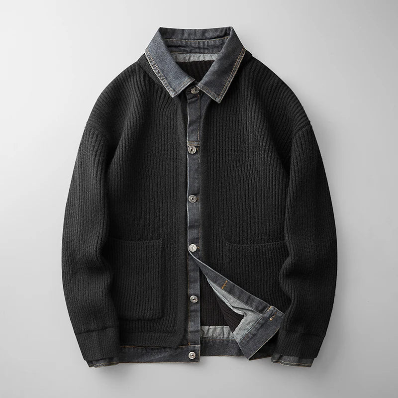 Clark | Men's Button-Down Ribbed Knit Cardigan