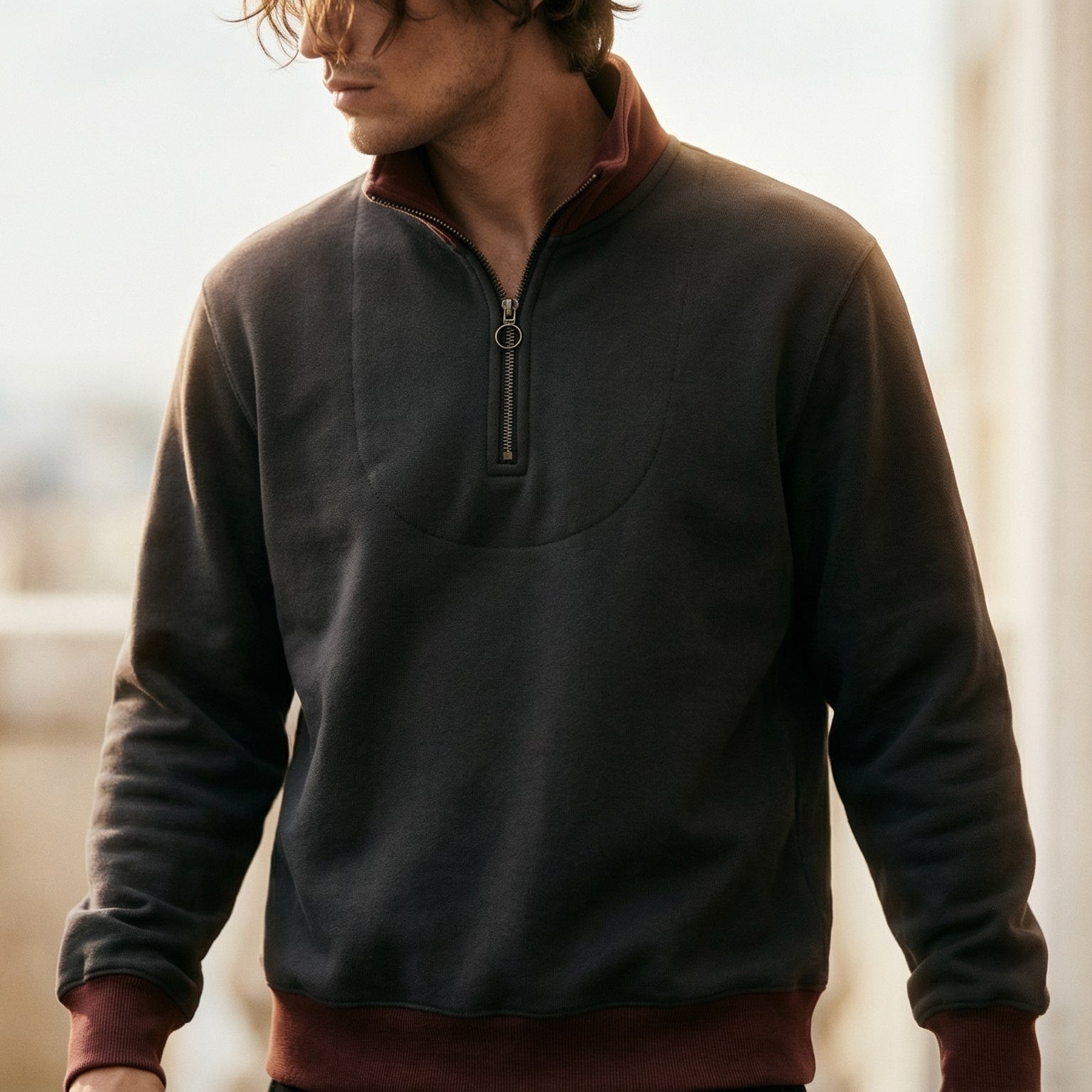 Colin | Men's Quarter Zip Sweater