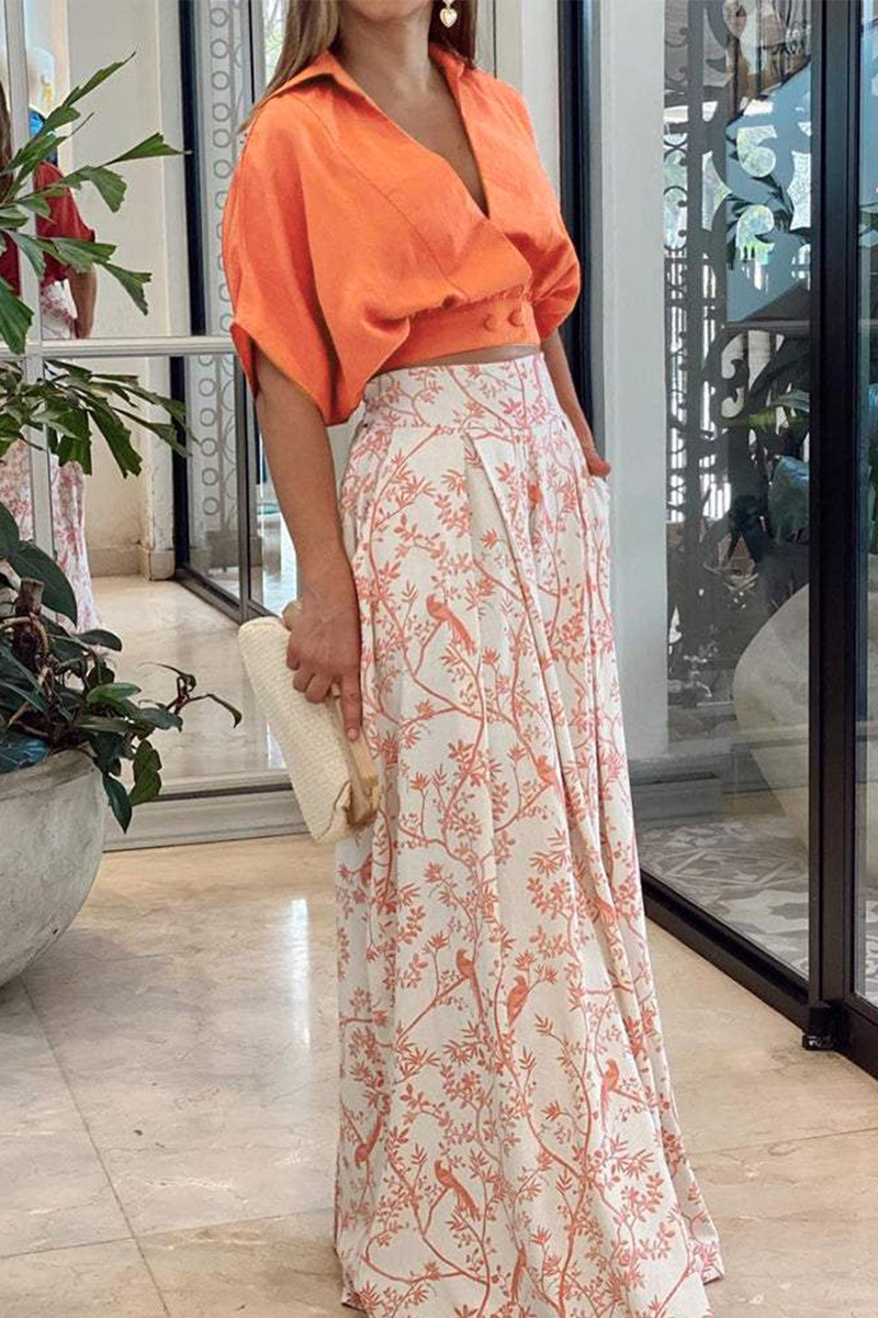 Colleen | Women's Cropped Wrap Top Two-Piece Set