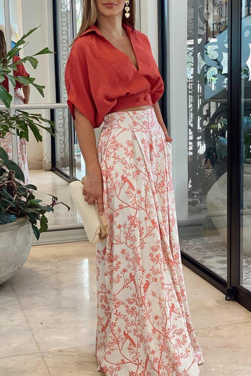 Colleen | Women's Cropped Wrap Top Two-Piece Set
