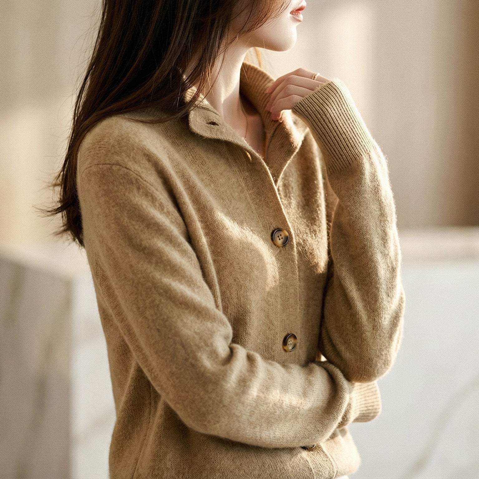 Dawn | Women's Button-Front Collared Cardigan