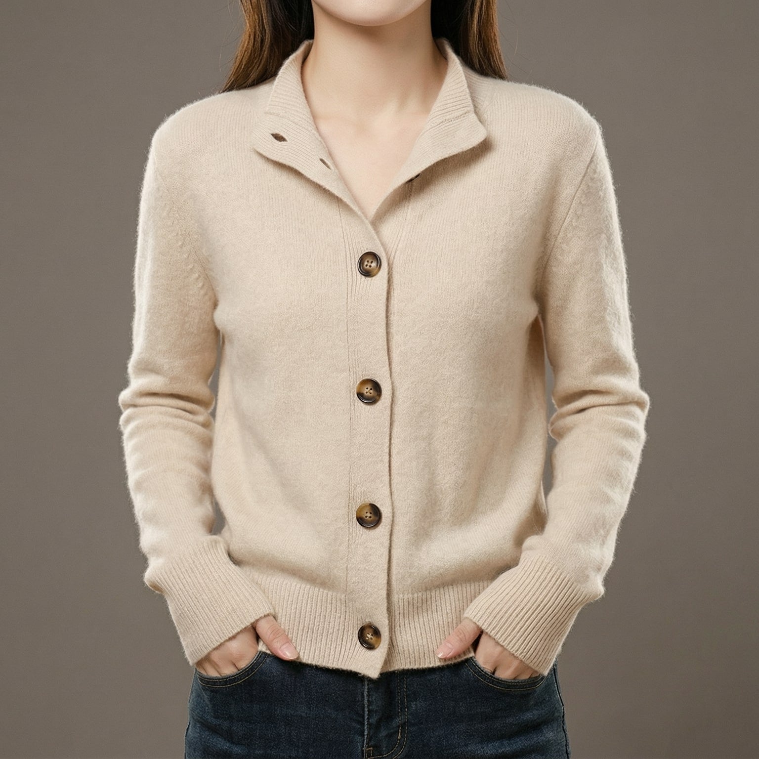Dawn | Women's Button-Front Collared Cardigan