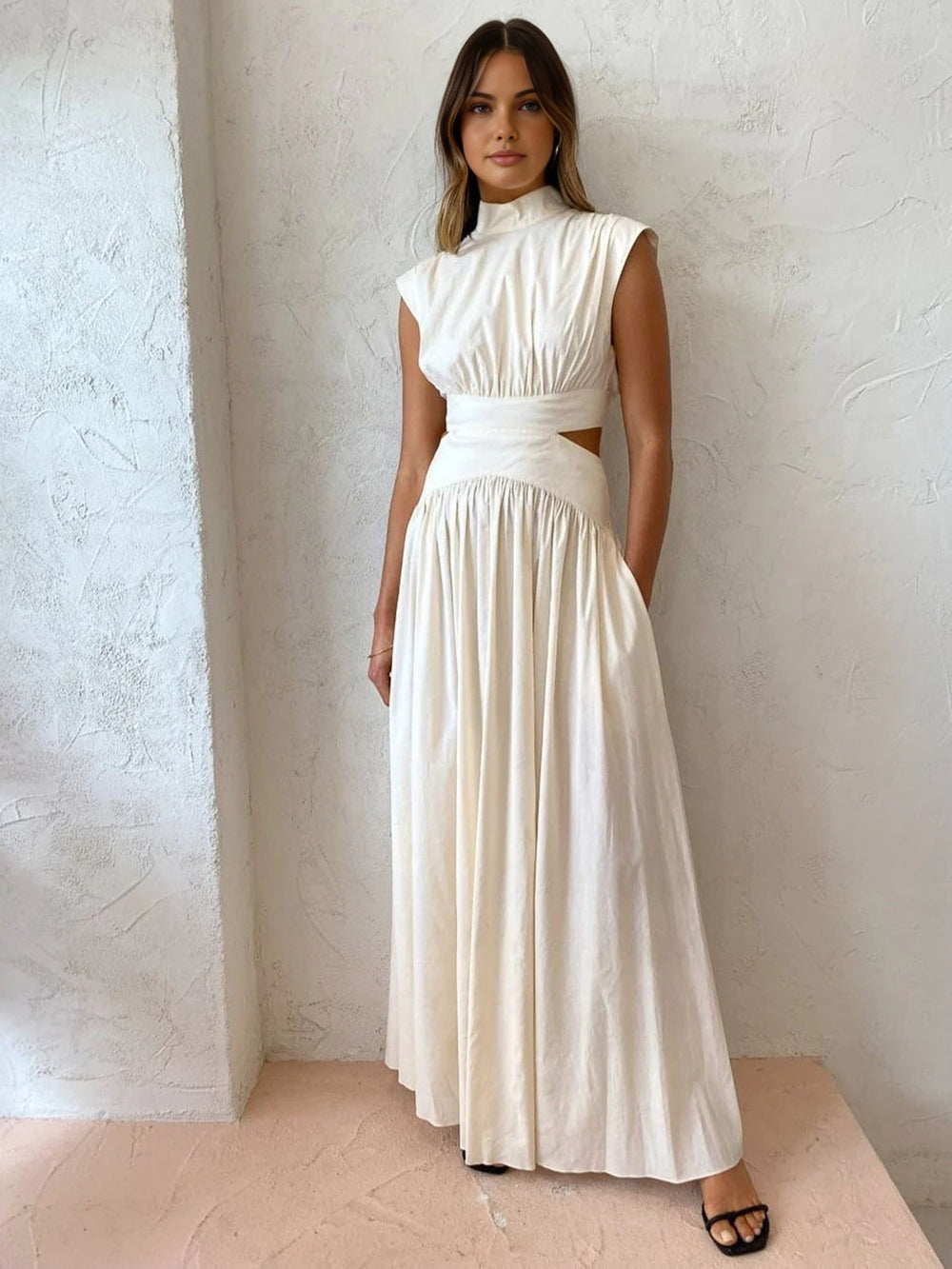 Deanna | Women's Sleeveless A-Line Maxi Dress