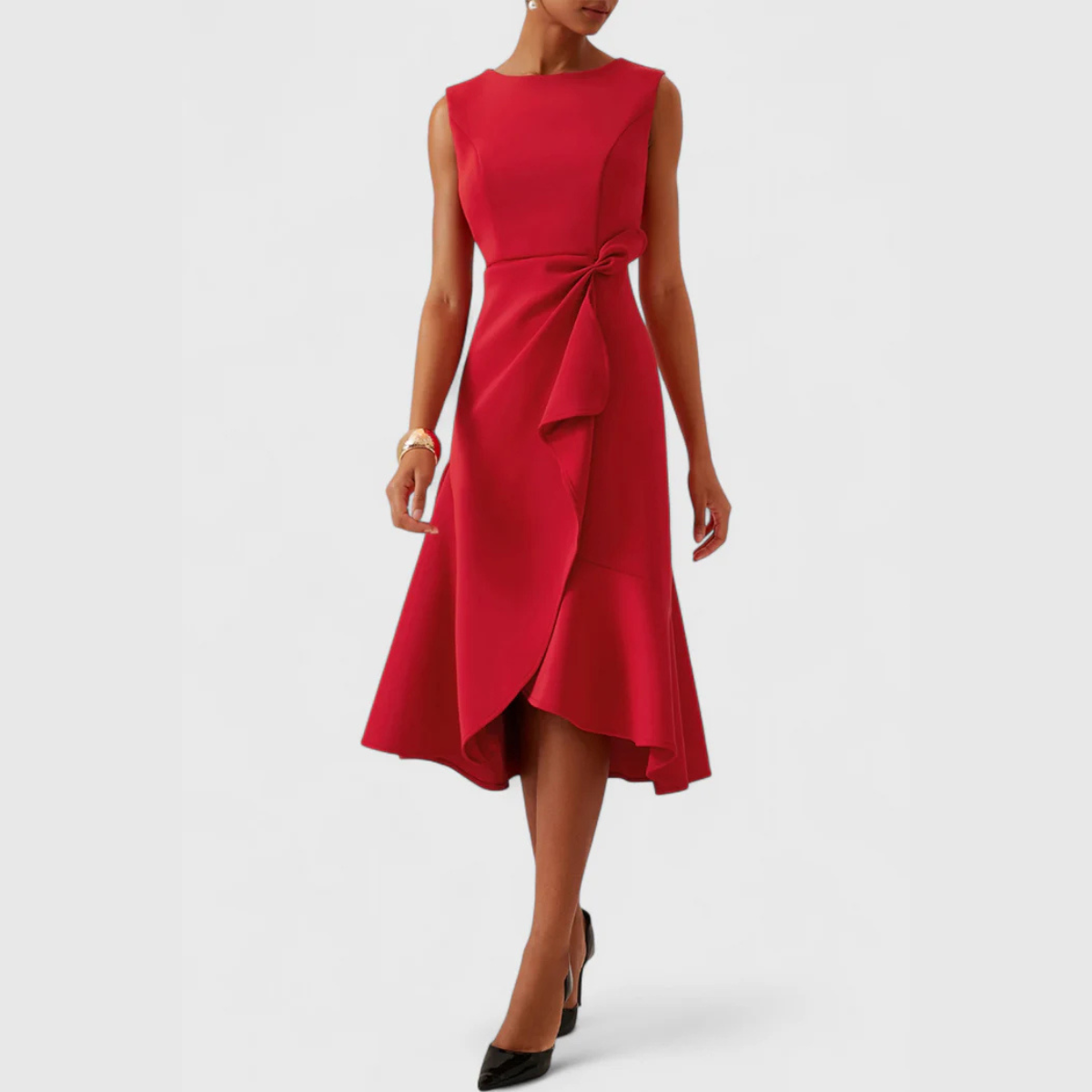Delilah | Women's Sleeveless Wrap Midi Dress