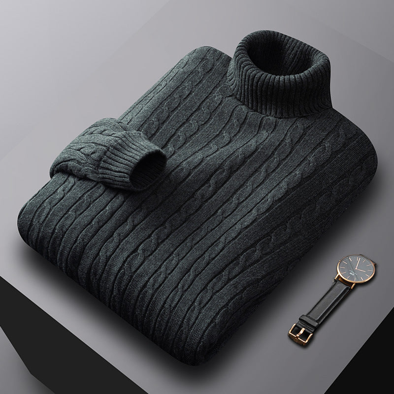 Drake | Men's Turtleneck Cable Knit Sweater