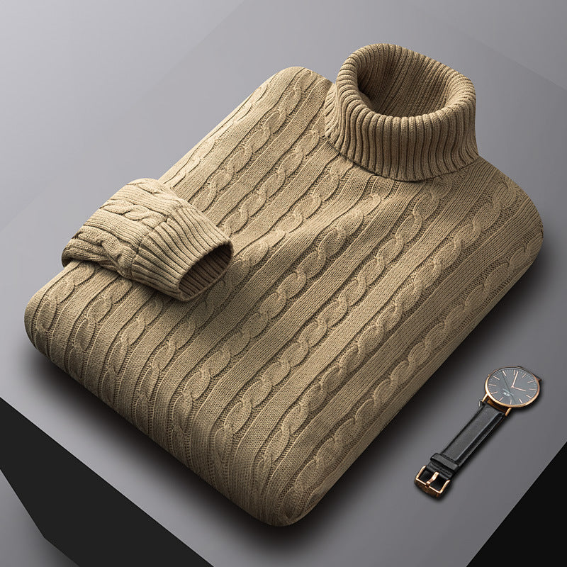 Drake | Men's Turtleneck Cable Knit Sweater