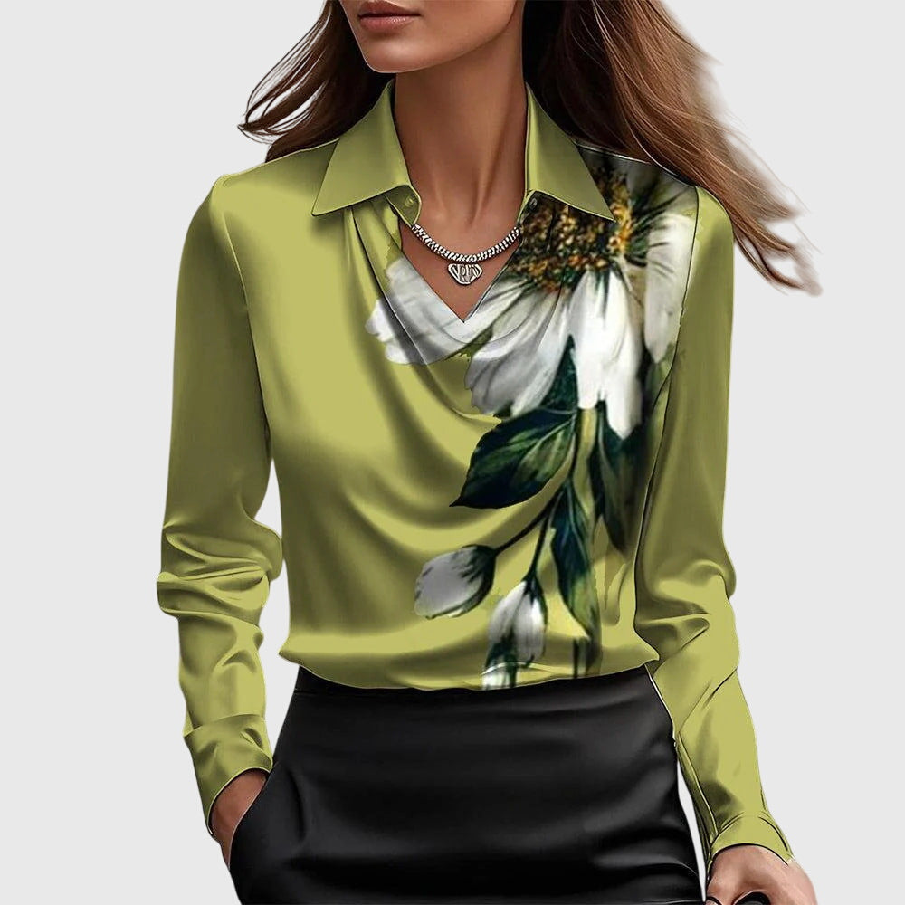 Nicole | Women Elegant Satin Blouse