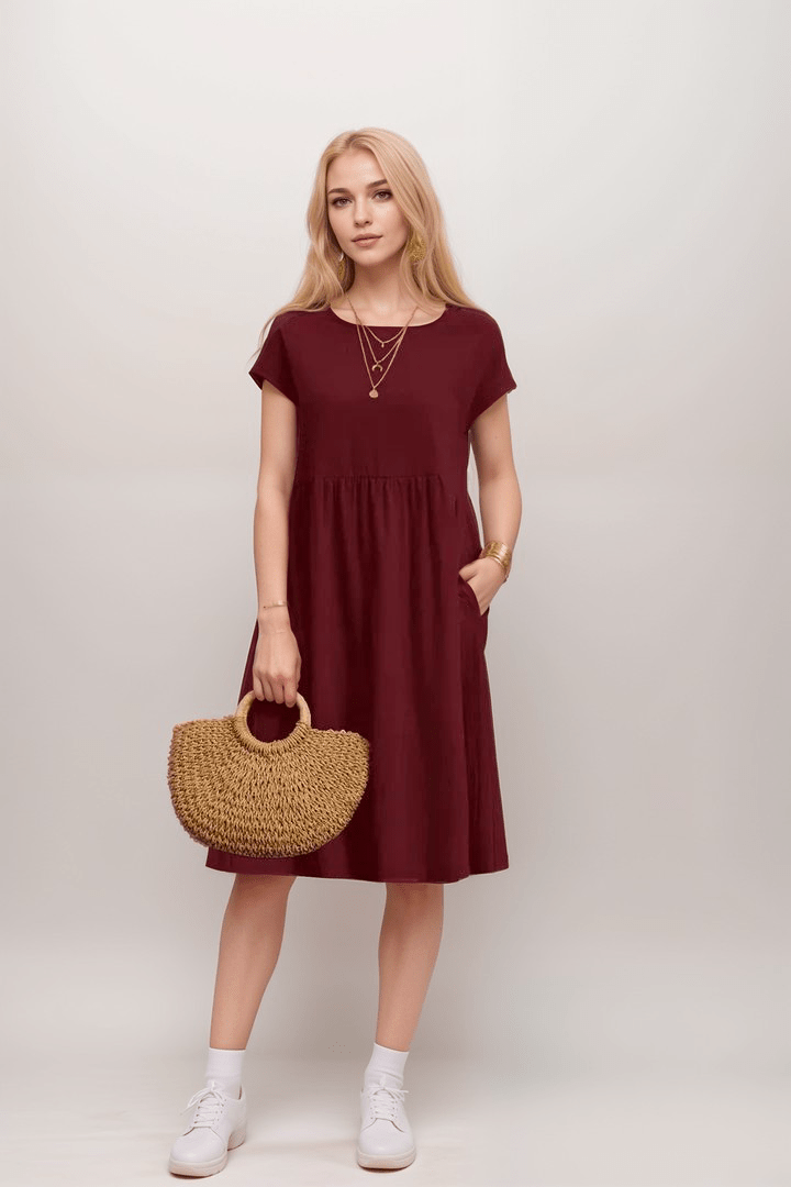 Ellen | Women's Casual A-Line Midi Dress