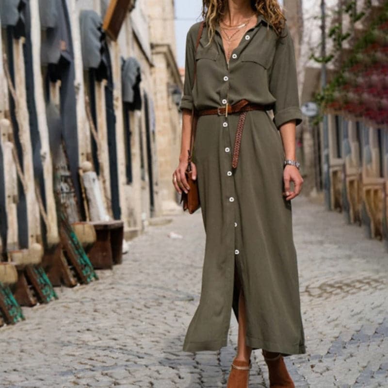 Erin | Women's Button-Down Midi Dress