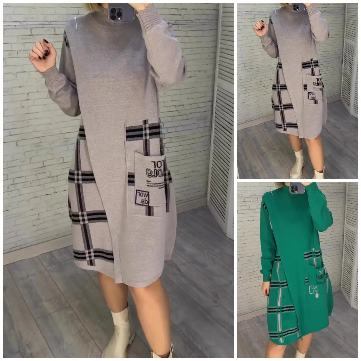 Evelyn | Women's Long Sleeve Sweater Dress