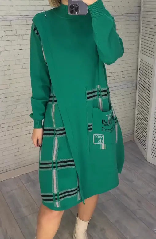 Evelyn | Women's Long Sleeve Sweater Dress