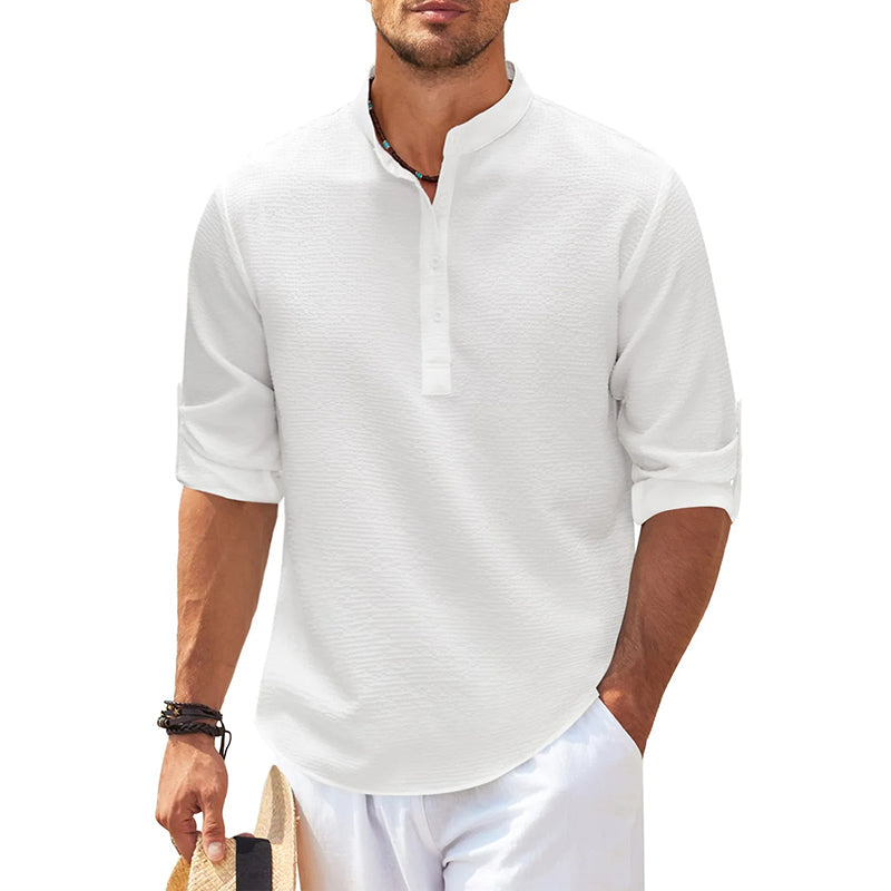Ezekiel | Men's Roll-Up Sleeve Henley Shirt