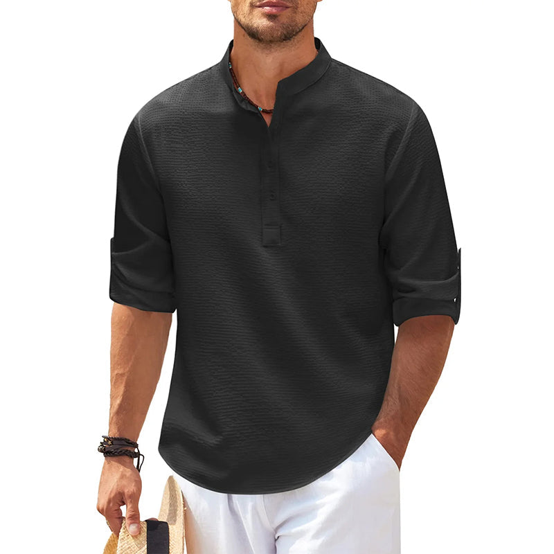 Ezekiel | Men's Roll-Up Sleeve Henley Shirt