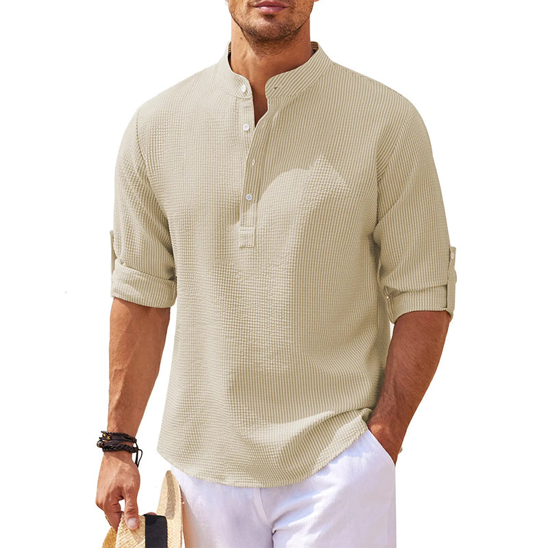 Ezekiel | Men's Roll-Up Sleeve Henley Shirt