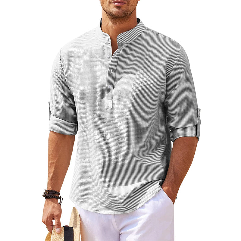 Ezekiel | Men's Roll-Up Sleeve Henley Shirt