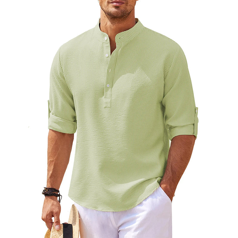 Ezekiel | Men's Roll-Up Sleeve Henley Shirt