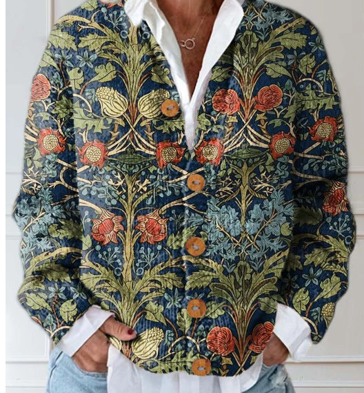 Gabriella | Women's Floral Button-Front Cardigan